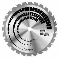 Tarcza pilarska 400/30mm Construct Wood BOSCH (28 zębów)