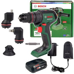 Wkrętarka ADVANCEDDRILL 18V-80 BOSCH BEZSZCZOTKOWA 1x2,5Ah + 4 uchwyty