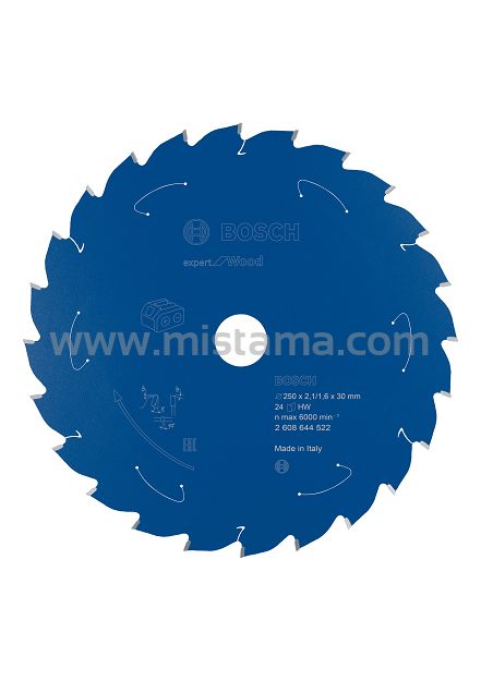 Tarcza pilarska 250/30mm Expert for Wood BOSCH (24 zęby) do pilarek aku