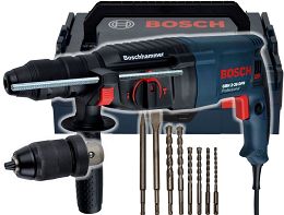 Młotowiertarka GBH 2-26 DFR BOSCH L-BOXX + 8 wierteł i dłut