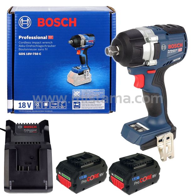 Klucz udarowy GDS 18V-750 C BOSCH 2x8,0Ah