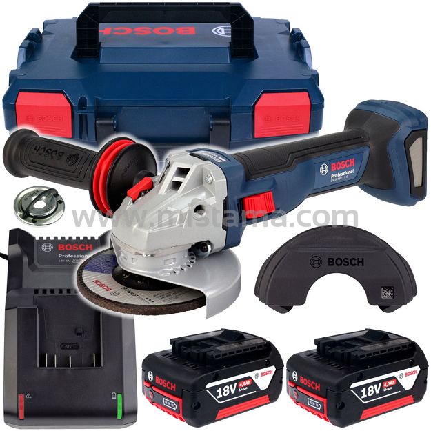 Szlifierka kątowa z regulacją obrotów GWS 18V-11 S BOSCH L-BOXX 2x4,0Ah
