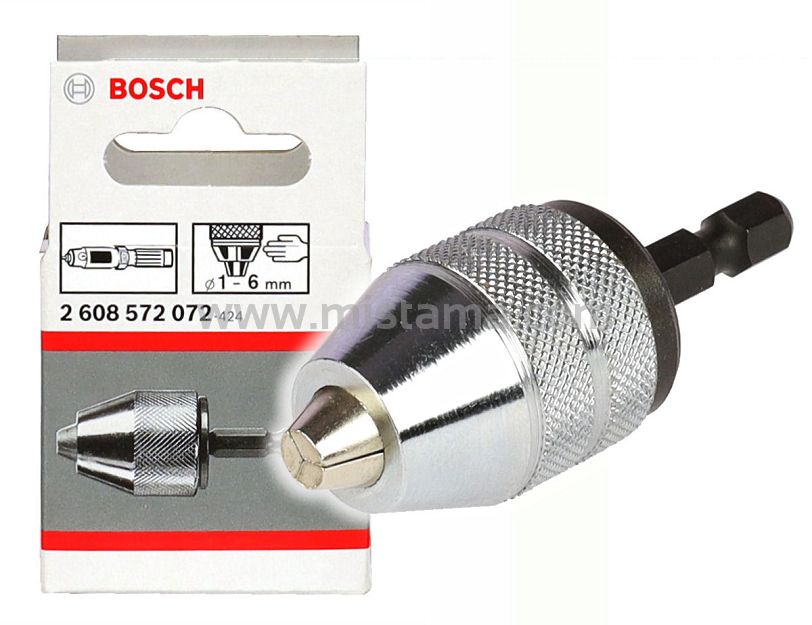 Uchwyt wiertarski szybkozaciskowy 1-6 mm z trzpieniem 1/4