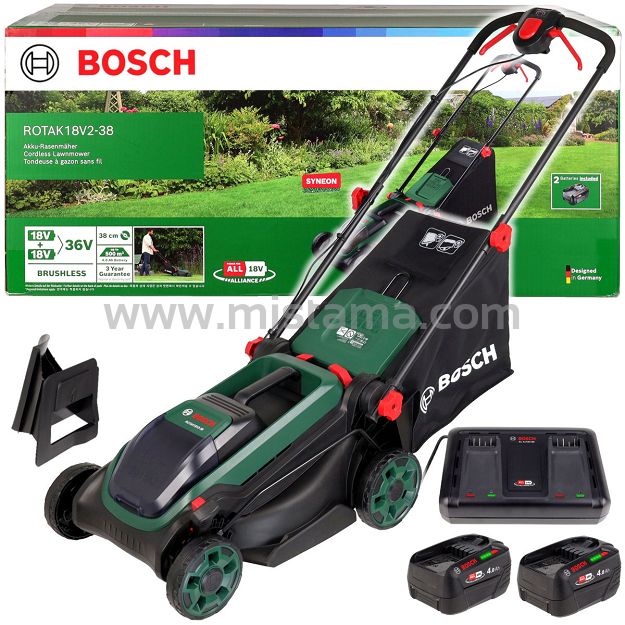 Kosiarka akumulatorowa 2x18V (36V) ROTAK 18V2-38 BOSCH 2x4,0Ah