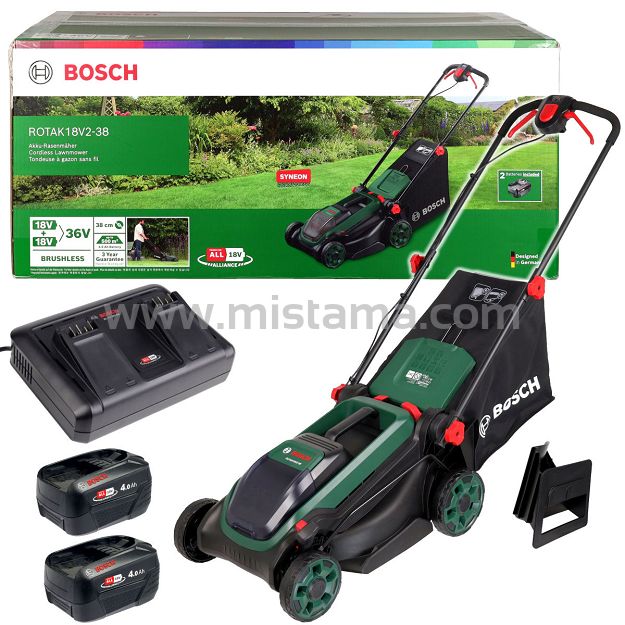 Kosiarka akumulatorowa ROTAK 18V2-38 BOSCH 2x4,0Ah