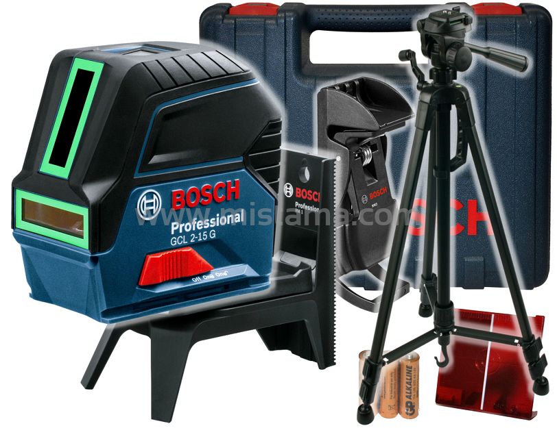 Laser krzyżowy GCL 2-15 G BOSCH + walizka + statyw