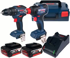 Wkrętarka GSR 18V-50 + Zakrętarka GDX 18V-200 BOSCH 2x4,0Ah
