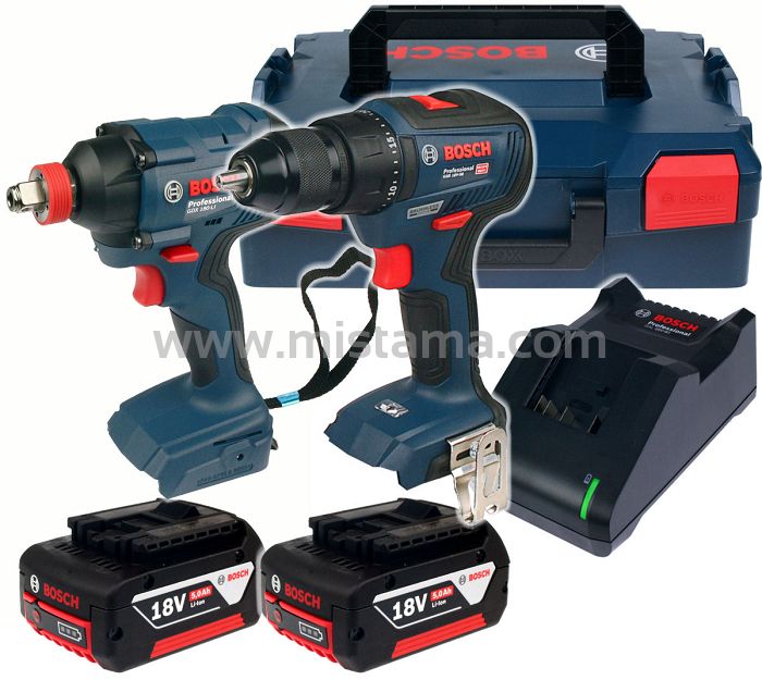 Wkrętarka GSR 18V-50 + Zakrętarka GDX 180-LI BOSCH 2x5,0Ah