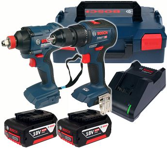 Wkrętarka GSR 18V-50 + Zakrętarka GDX 180-LI BOSCH 2x5,0Ah