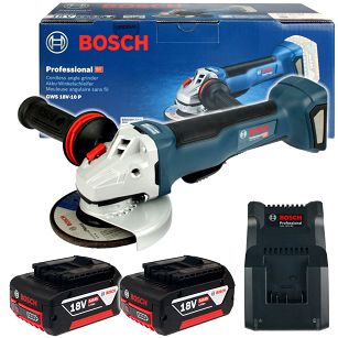 Szlifierka kątowa GWS 18V-10 P BOSCH 2x5,0Ah