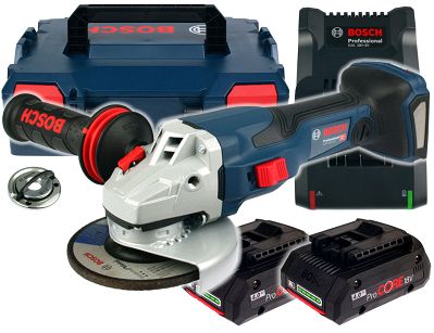 Szlifierka kątowa GWS 18V-15 C BOSCH BITURBO 2x4,0Ah