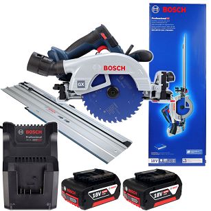 Pilarka tarczowa GKS 18V-57-2 GX BOSCH BEZSZCZOTKOWA 2x5,0Ah + szyna FSN 440 X
