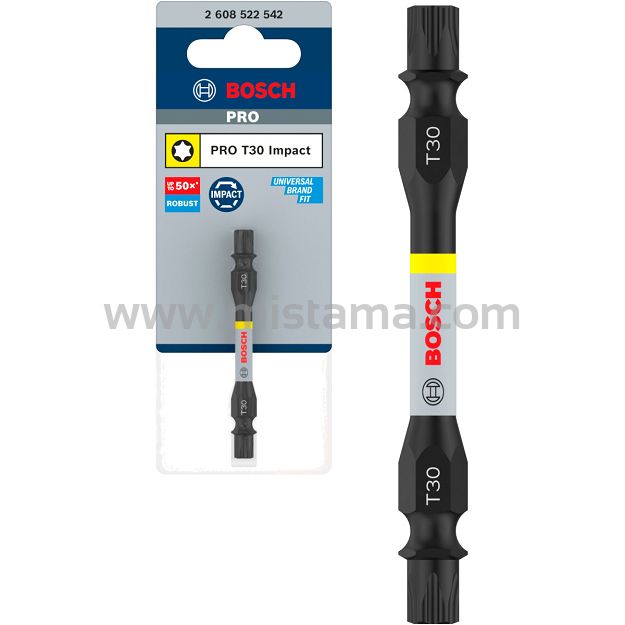 Klinga bit dwustronny TORX T30 65 mm IMPACT BOSCH PRO