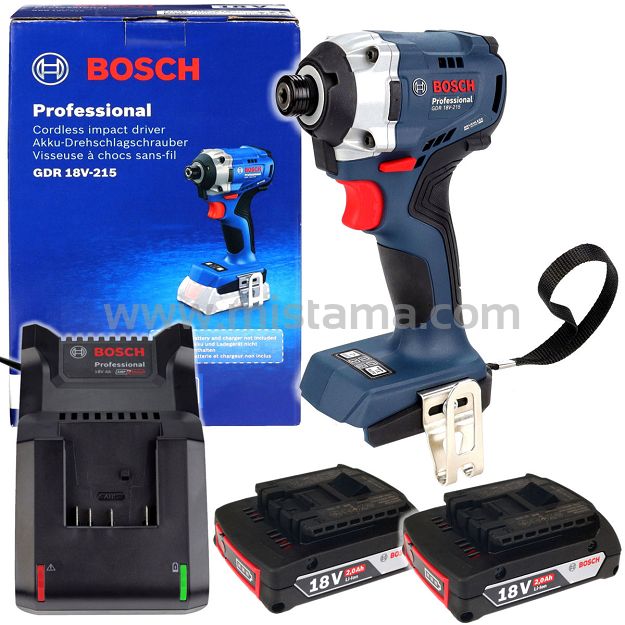 Klucz udarowy 18V 215 Nm GDR 18V-215 BOSCH 2x2,0Ah