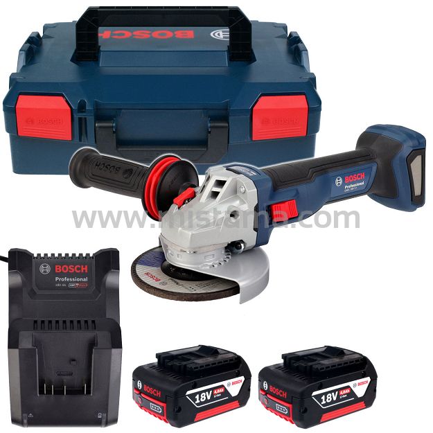 Szlifierka kątowa GWS 18V-11 BOSCH L-BOXX 2x4,0Ah