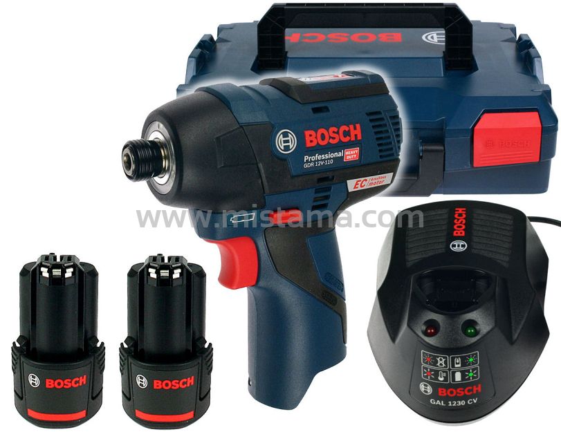 Zakrętarka udarowa GDR 12V-110 BOSCH 2x3,0Ah L-BOXX