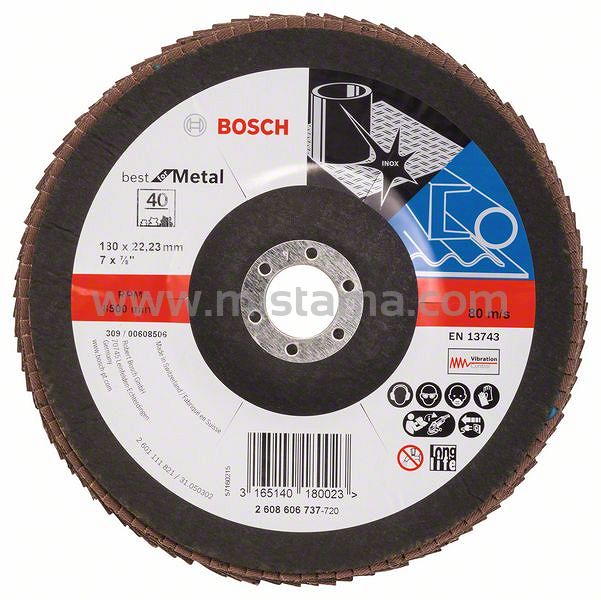 Tarcza listkowa X571 do metalu 180mm GR.40 BOSCH (wypukła)