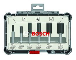 Zestaw 6 frezów prostych 8mm BOSCH