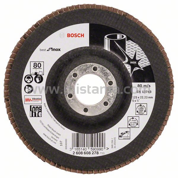 Tarcza listkowa X581 do stali nierdzewnej 125mm GR.80 BOSCH (prosta)