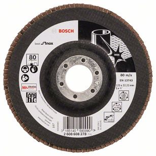 Tarcza listkowa X581 do stali nierdzewnej 125mm GR.80 BOSCH (prosta)