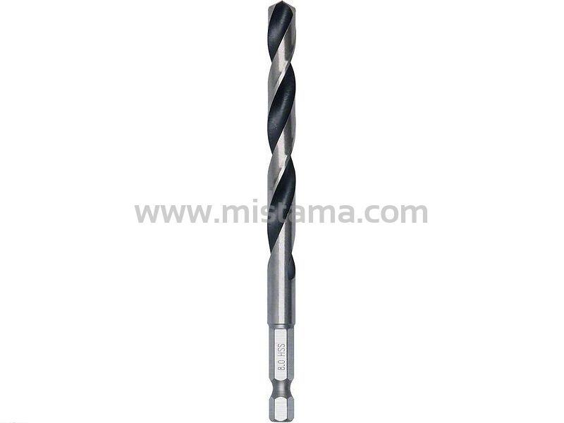 Wiertło kręte HSS-PointTeQ HEX 8,0 mm BOSCH 