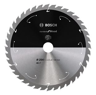 Tarcza pilarska 254/30mm Standard for Wood BOSCH (40 zębów) do pilarek aku