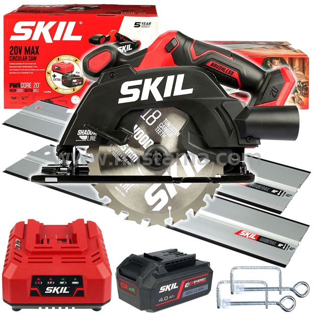 Pilarka tarczowa 57mm 20V 3551 SKIL 1x4,0Ah + SZYNA 140cm