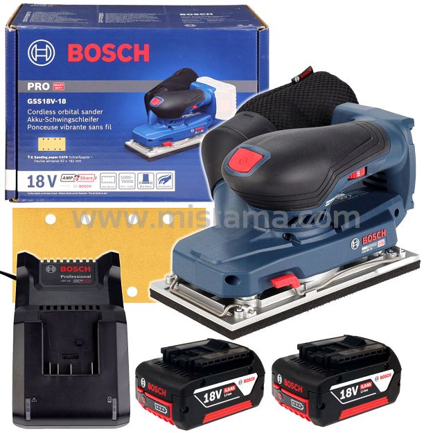 Szlifierka oscylacyjna GSS 18V-18 BOSCH 2x5,0Ah