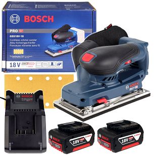 Szlifierka oscylacyjna GSS 18V-18 BOSCH 2x5,0Ah