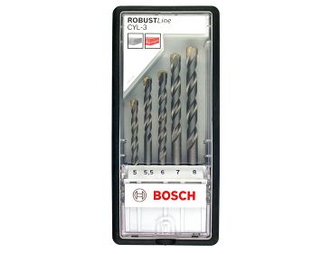 Zestaw 5 wierteł do betonu i cegły ROBUST line BOSCH 