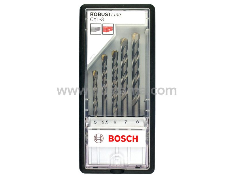 Zestaw 5 wierteł do betonu i cegły ROBUST line BOSCH 