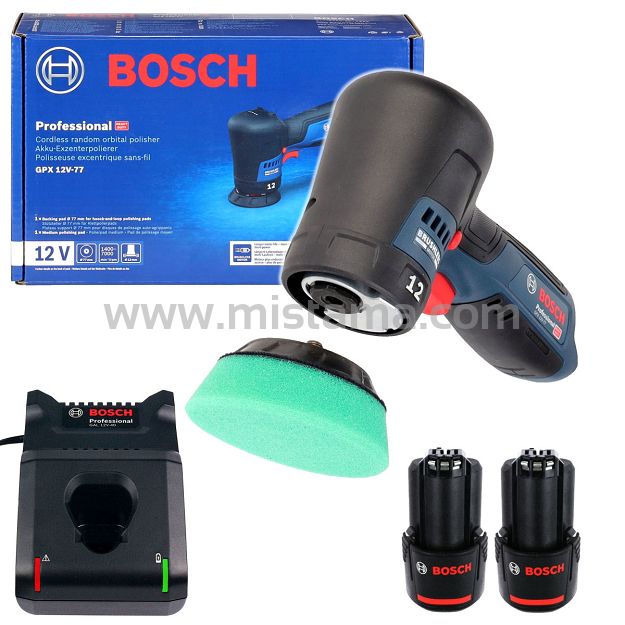 Akumulatorowa polerka szlifierka GPX 12V-77 BOSCH 2x2,0Ah