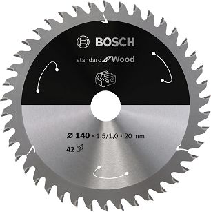Tarcza pilarska 140/20mm Standard for Wood BOSCH (42 zęby) do pilarek aku