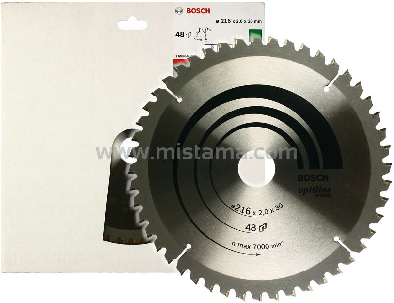 Tarcza pilarska 216/30mm Optiline Wood BOSCH (48 zębów)