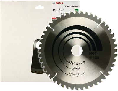 Tarcza pilarska 216/30mm Optiline Wood BOSCH (48 zębów)