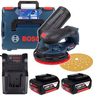 Szlifierka mimośrodowa akumulatorowa GEX 18V-150-3 BOSCH L-BOXX 2x5,0Ah