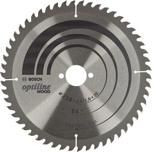 Tarcza pilarska 216/30mm Optiline Wood BOSCH (54 zęby)