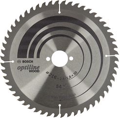 Tarcza pilarska 216/30mm Optiline Wood BOSCH (54 zęby)