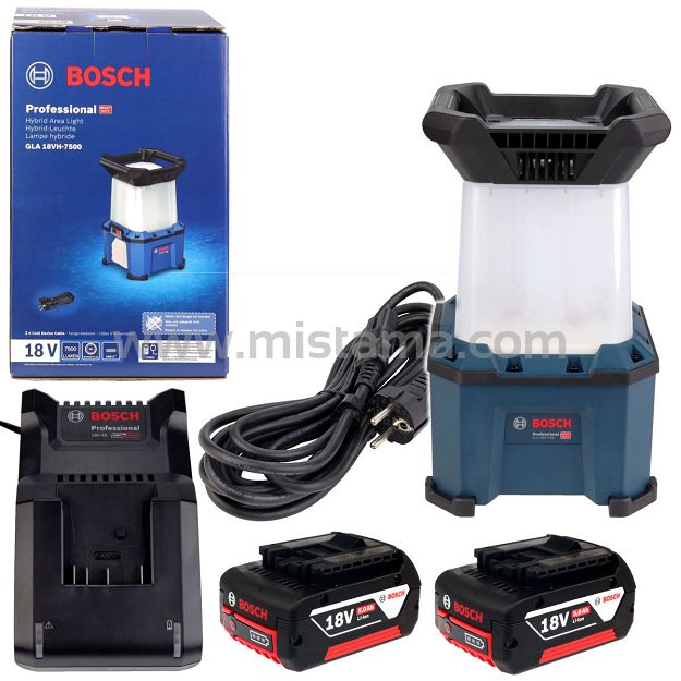 Lampa akumulatorowa 360° 18V 230V GLA 18VH-7500 BOSCH 2x5,0Ah