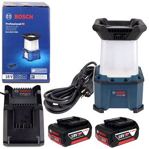 Lampa akumulatorowa 360° 18V 230V GLA 18VH-7500 BOSCH 2x5,0Ah