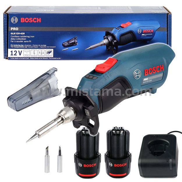 Lutownica akumulatorowa 12V 350°C / 420°C GLK 12V-420 BOSCH 2x3,0Ah