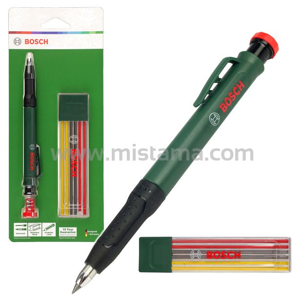 Ołówek automatyczny znacznik do głębokich otworów + zestaw 6 rysików BOSCH