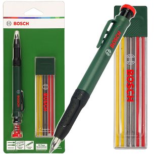 Ołówek automatyczny znacznik do głębokich otworów + zestaw 6 rysików BOSCH