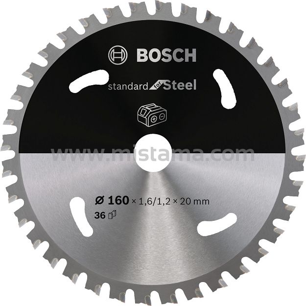 Tarcza pilarska 160/20 mm Standard for Steel BOSCH (36 zębów)