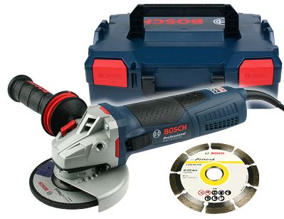 Szlifierka kątowa GWS 19-125 CIE BOSCH L-BOXX + tarcza