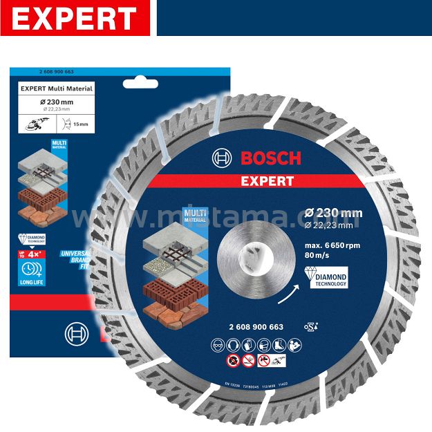 Tarcza diamentowa 230 mm BOSCH EXPERT (beton zbrojony, cegła, kamień)