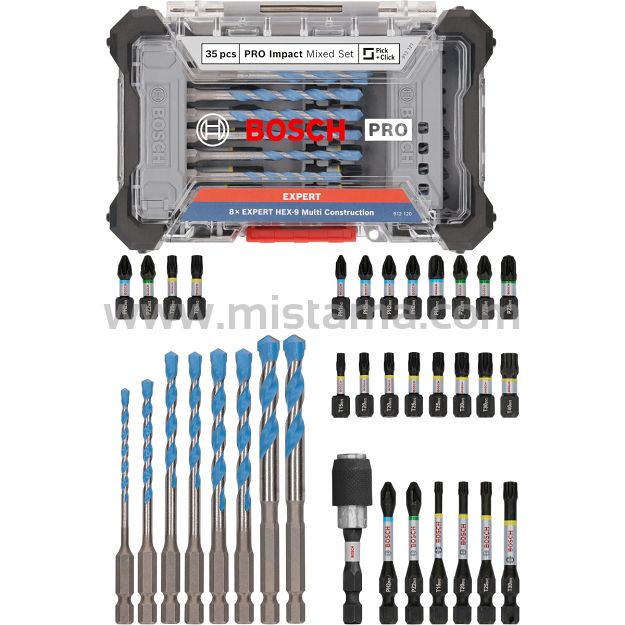Zestaw 35 bitów i wierteł MIXED SET IMPACT BOSCH PRO w kasecie
