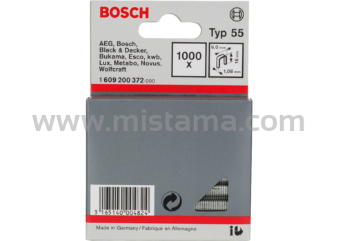 Zszywki 16 mm TYP 55 BOSCH (1000 szt.)
