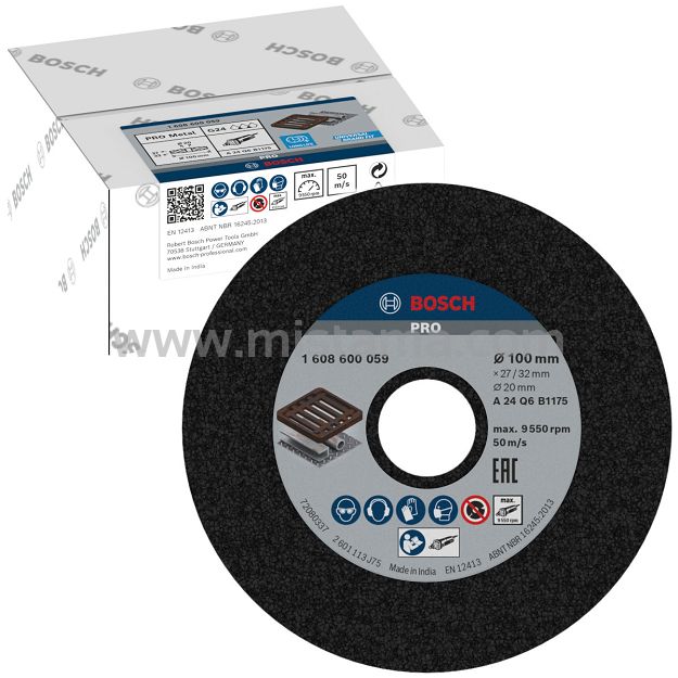 Tarcza do szlifierki prostej GGS do szlifowania metalu 100mm BOSCH PRO