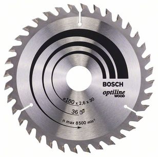 Tarcza pilarska 180/30mm Optiline Wood BOSCH (36 zębów)